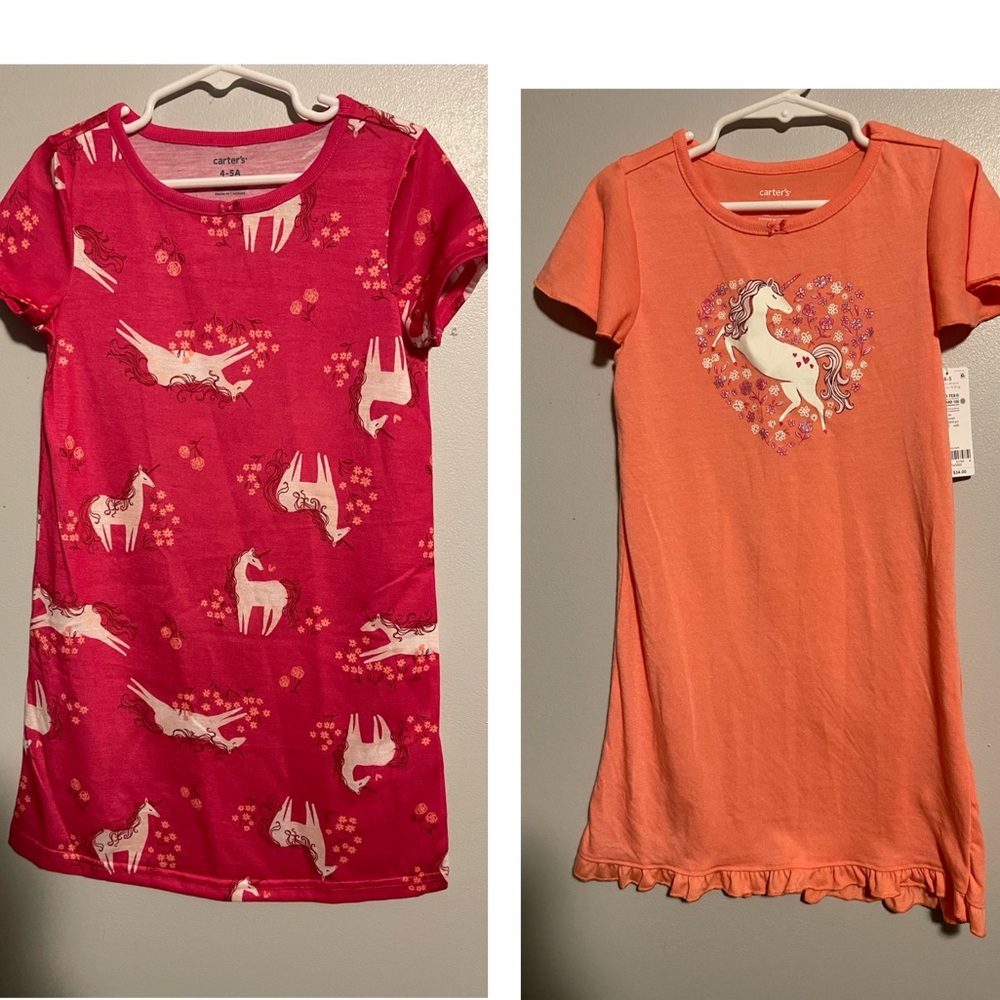 2 piece toddler Carter’s nightgowns size 4-5